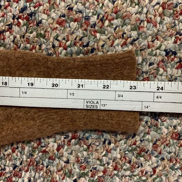 Banana Republic Brown Wool Blend Diamond Cutout Open Front LS Cardigan Size M - Picture 13 of 13